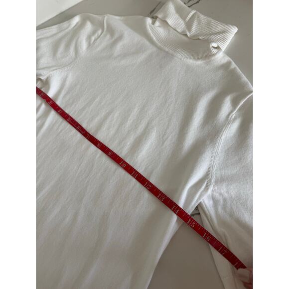 Anne Klein Women's Short-Sleeve Turtleneck Sweater Fall Layering Size Small - Picture 7 of 8